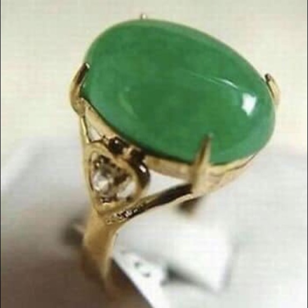 Genuine natural Green Jade Ring AAA Grade size